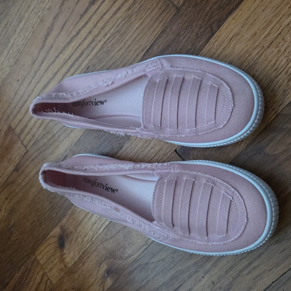 Comfortview Light Pink Women's Canvas Slip-ons 10 NWOB - Picture 6 of 11